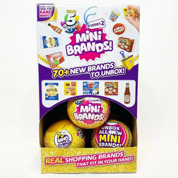 GOLD 5 Surprise Mini Brands SERIES 2 Ball ZURU